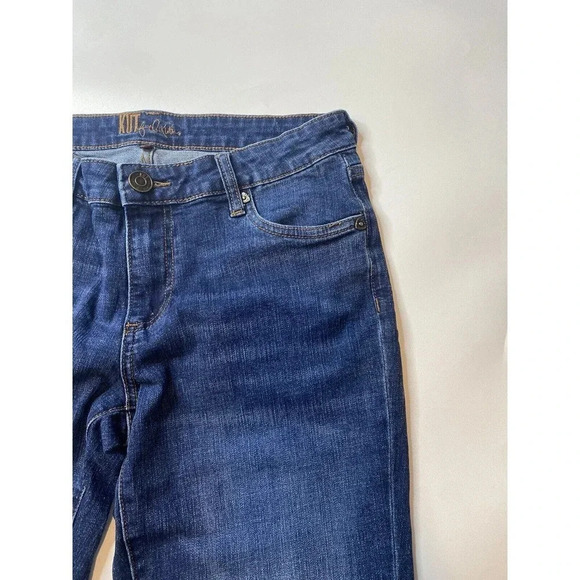 Kut from the Kloth Jeans Womens 6 Blue Denim Straight Leg Flat Front Streetwear - Picture 3 of 8